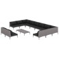 vidaXL Set Divani da Giardino 13pz con Cuscini Polyrattan Grigio Scuro vidaXL Set Divani da Giardino 13pz con Cuscini Polyrattan Grigio Scuro