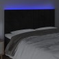 vidaXL Testiera a LED Nera 200x5x118/128cm in Velluto vidaXL Testiera a LED Nera 200x5x118/128cm in Velluto