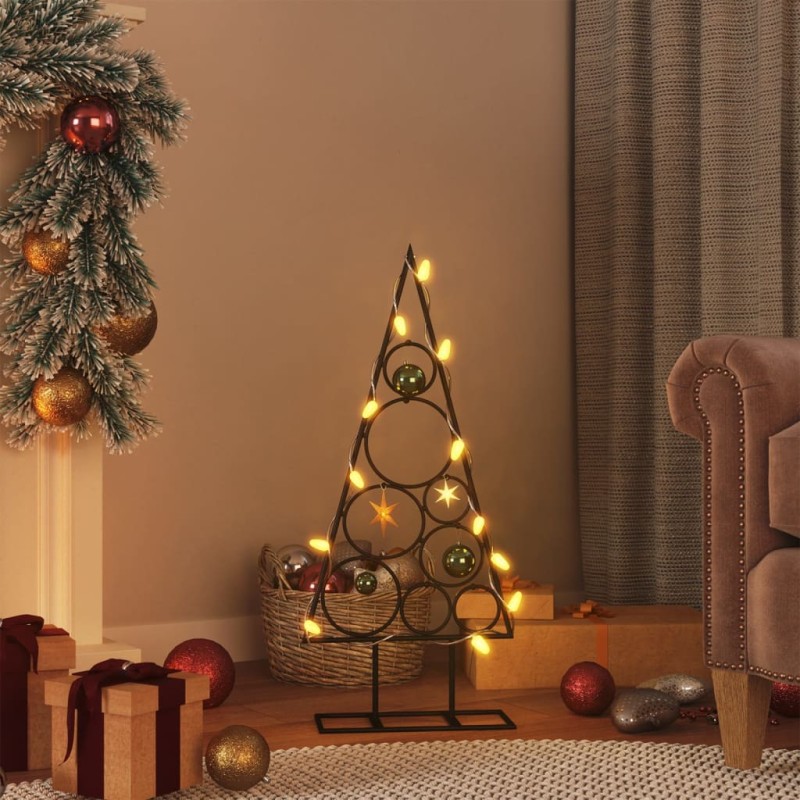 vidaXL Albero di Natale Decorativo in Metallo Nero 60 cm vidaXL Albero di Natale Decorativo in Metallo Nero 60 cm