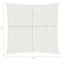 vidaXL Vela Parasole 160 g/m² Bianca 4x4 m in HDPE vidaXL Vela Parasole 160 g/m² Bianca 4x4 m in HDPE