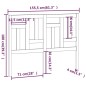 Testiera per Letto 155,5x4x100 cm in Legno Massello di Pino Testiera per Letto 155,5x4x100 cm in Legno Massello di Pino