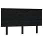 Testiera per Letto Nera 139x6x82,5 cm in Legno Massello di Pino Testiera per Letto Nera 139x6x82,5 cm in Legno Massello di Pino