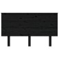 Testiera per Letto Nera 139x6x82,5 cm in Legno Massello di Pino Testiera per Letto Nera 139x6x82,5 cm in Legno Massello di Pino