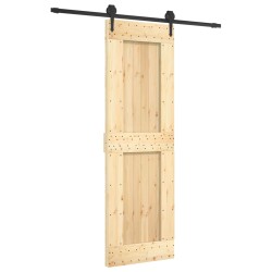 vidaXL Porta Scorrevole con Set Hardware 70x210 cm Legno Massello Pino