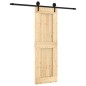 vidaXL Porta Scorrevole con Set Hardware 70x210 cm Legno Massello Pino vidaXL Porta Scorrevole con Set Hardware 70x210 cm Legno Massello Pino