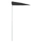 Ombrellone Semicircolare da Giardino con Palo 180x90 cm Nero Ombrellone Semicircolare da Giardino con Palo 180x90 cm Nero