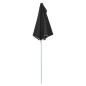 Ombrellone Semicircolare da Giardino con Palo 180x90 cm Nero Ombrellone Semicircolare da Giardino con Palo 180x90 cm Nero