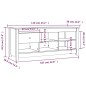 Scarpiera Miele 110x38x45,5 cm in Legno Massello di Pino Scarpiera Miele 110x38x45,5 cm in Legno Massello di Pino