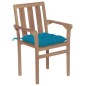vidaXL Sedie da Giardino Impilabili con Cuscini 6 pz Massello di Teak vidaXL Sedie da Giardino Impilabili con Cuscini 6 pz Massello di Teak