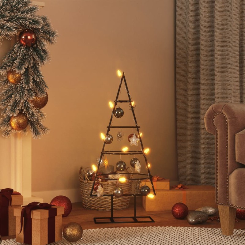 vidaXL Albero di Natale Decorativo in Metallo Nero 60 cm vidaXL Albero di Natale Decorativo in Metallo Nero 60 cm