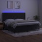 vidaXL Letto a Molle con Materasso e LED Nero 200x200 cm in Velluto vidaXL Letto a Molle con Materasso e LED Nero 200x200 cm in Velluto