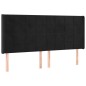 vidaXL Letto a Molle con Materasso e LED Nero 200x200 cm in Velluto vidaXL Letto a Molle con Materasso e LED Nero 200x200 cm in Velluto