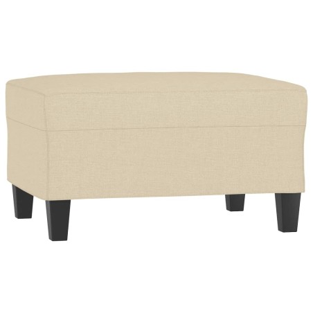 vidaXL Poggiapiedi Crema 70x55x41 cm in Tessuto