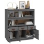 Credenza Grigia 100x40x108,5 cm in Legno Massello di Pino Credenza Grigia 100x40x108,5 cm in Legno Massello di Pino