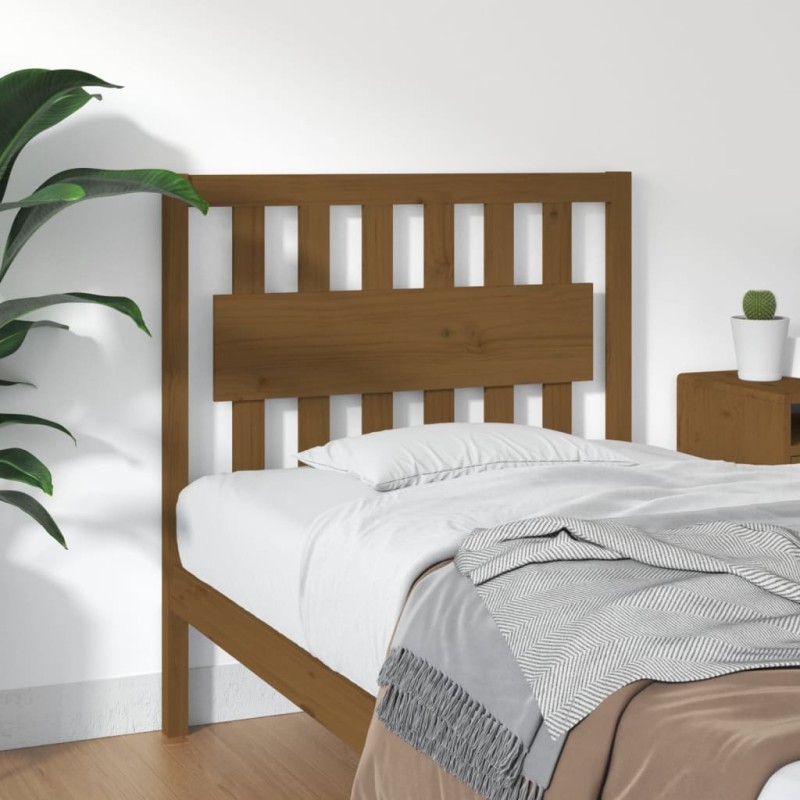 Testiera per Letto Miele 95,5x4x100cm in Legno Massello di Pino Testiera per Letto Miele 95,5x4x100cm in Legno Massello di Pino