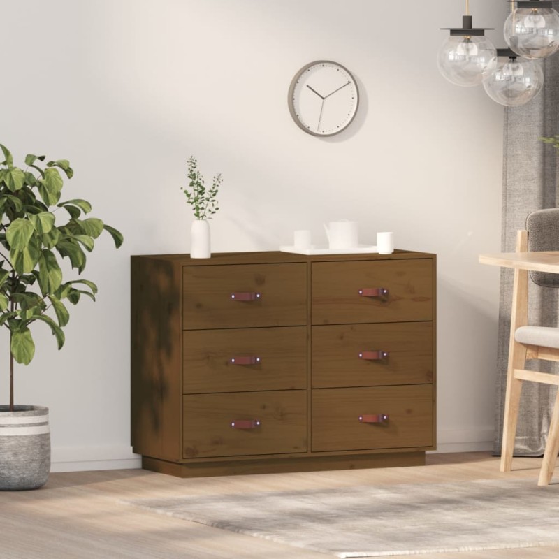 Credenza Miele 100x40x75 cm in Legno Massello di Pino Credenza Miele 100x40x75 cm in Legno Massello di Pino