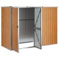 vidaXL Capanno per Attrezzi Marrone 225x89x161 cm in Acciaio Zincato