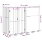 vidaXL Capanno per Attrezzi Marrone 225x89x161 cm in Acciaio Zincato