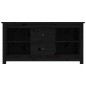 Mobile Porta TV Nero 103x36,5x52 cm in Legno Massello di Pino Mobile Porta TV Nero 103x36,5x52 cm in Legno Massello di Pino