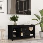 Mobile Porta TV Nero 103x36,5x52 cm in Legno Massello di Pino Mobile Porta TV Nero 103x36,5x52 cm in Legno Massello di Pino