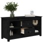 Mobile Porta TV Nero 103x36,5x52 cm in Legno Massello di Pino Mobile Porta TV Nero 103x36,5x52 cm in Legno Massello di Pino