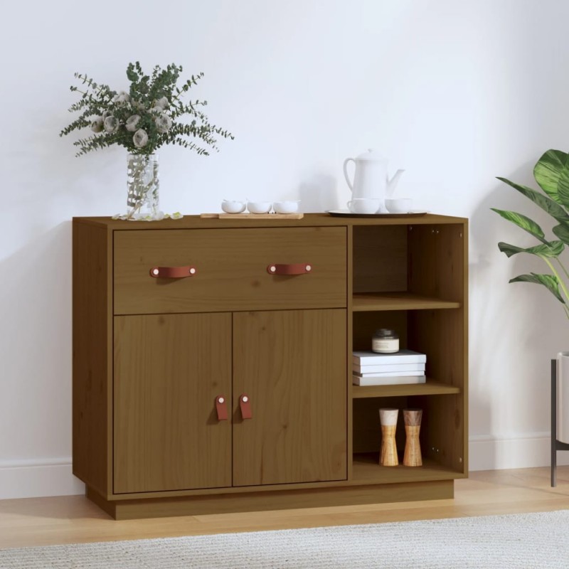 Credenza Miele 98,5x40x75 cm in Legno Massello di Pino Credenza Miele 98,5x40x75 cm in Legno Massello di Pino