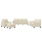 vidaXL Set di Divani 4 pz con Cuscini crema in Similpelle vidaXL Set di Divani 4 pz con Cuscini crema in Similpelle