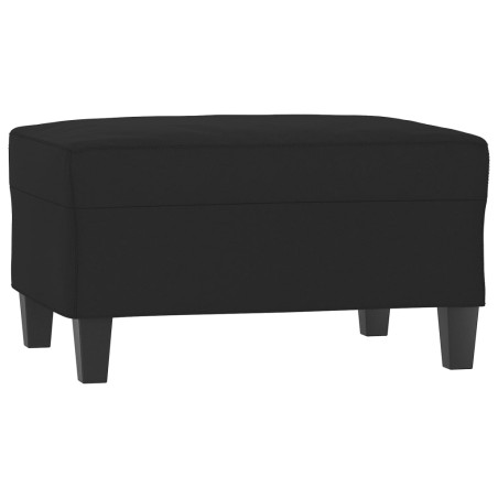 vidaXL Poggiapiedi Nero 70x55x41 cm in Tessuto Microfibra