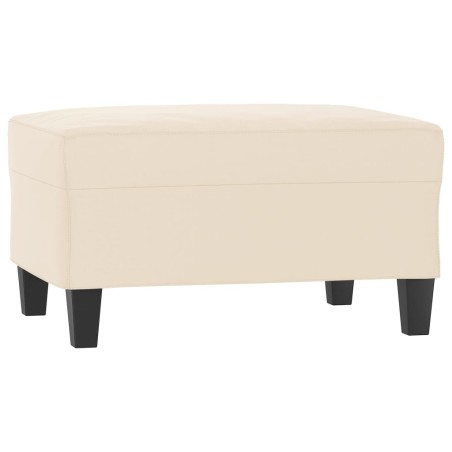 vidaXL Poggiapiedi Beige 70x55x41 cm in Tessuto Microfibra