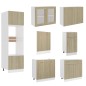 vidaXL Set Armadi da Cucina 7 pz Rovere Sonoma in Truciolato vidaXL Set Armadi da Cucina 7 pz Rovere Sonoma in Truciolato