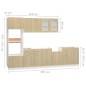 vidaXL Set Armadi da Cucina 7 pz Rovere Sonoma in Truciolato vidaXL Set Armadi da Cucina 7 pz Rovere Sonoma in Truciolato