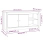 Mobile Porta TV Bianco 103x36,5x52 cm in Legno Massello di Pino Mobile Porta TV Bianco 103x36,5x52 cm in Legno Massello di Pino