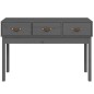 Tavolo Consolle Grigio 114x40x75 cm in Legno Massello di Pino Tavolo Consolle Grigio 114x40x75 cm in Legno Massello di Pino
