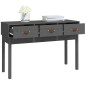 Tavolo Consolle Grigio 114x40x75 cm in Legno Massello di Pino Tavolo Consolle Grigio 114x40x75 cm in Legno Massello di Pino