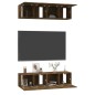 Mobili TV Parete 4 pz Rovere Fumo 60x30x30 cm Legno Multistrato Mobili TV Parete 4 pz Rovere Fumo 60x30x30 cm Legno Multistrato