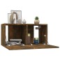 Mobili TV Parete 4 pz Rovere Fumo 60x30x30 cm Legno Multistrato Mobili TV Parete 4 pz Rovere Fumo 60x30x30 cm Legno Multistrato