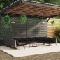 vidaXL Set Divani da Giardino 10pz con Cuscini Polyrattan Grigio Scuro vidaXL Set Divani da Giardino 10pz con Cuscini Polyrattan Grigio Scuro