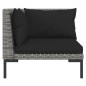 vidaXL Set Divani da Giardino 10pz con Cuscini Polyrattan Grigio Scuro vidaXL Set Divani da Giardino 10pz con Cuscini Polyrattan Grigio Scuro
