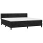vidaXL Giroletto a Molle con Materasso Nero 200x200 cm in Velluto