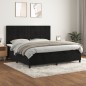 vidaXL Giroletto a Molle con Materasso Nero 200x200 cm in Velluto