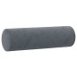 vidaXL Cuscini Decorativi 2 pz Grigio Scuro Ø15x50 cm in Velluto