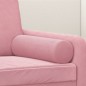 vidaXL Cuscini Decorativi 2 pz Rosa Ø15x50 cm in Velluto