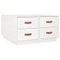 Tavolino da Salotto Bianco 80x80x45 cm Legno Massello di Pino Tavolino da Salotto Bianco 80x80x45 cm Legno Massello di Pino