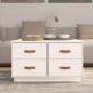 Tavolino da Salotto Bianco 80x80x45 cm Legno Massello di Pino Tavolino da Salotto Bianco 80x80x45 cm Legno Massello di Pino