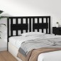 Testiera per Letto Nera 125,5x4x100cm in Legno Massello di Pino Testiera per Letto Nera 125,5x4x100cm in Legno Massello di Pino