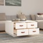 Tavolino da Salotto Bianco 80x80x45 cm Legno Massello di Pino Tavolino da Salotto Bianco 80x80x45 cm Legno Massello di Pino