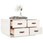 Tavolino da Salotto Bianco 80x80x45 cm Legno Massello di Pino Tavolino da Salotto Bianco 80x80x45 cm Legno Massello di Pino