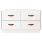 Tavolino da Salotto Bianco 80x80x45 cm Legno Massello di Pino Tavolino da Salotto Bianco 80x80x45 cm Legno Massello di Pino