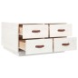 Tavolino da Salotto Bianco 80x80x45 cm Legno Massello di Pino Tavolino da Salotto Bianco 80x80x45 cm Legno Massello di Pino