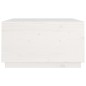 Tavolino da Salotto Bianco 80x80x45 cm Legno Massello di Pino Tavolino da Salotto Bianco 80x80x45 cm Legno Massello di Pino
